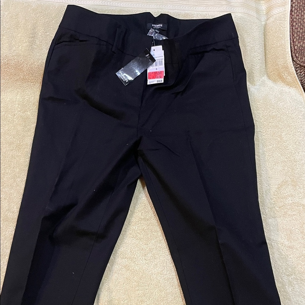 Premise Black Straight Leg Pants